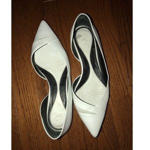 Pointed toe flats. Some scuffs and scratching
